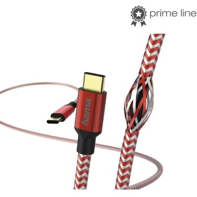 Hama Refleksyjne kabel USB - USB C 1,5m Czerwony Hama Refleksyjne kabel USB - USB C 1,5m Czerwony