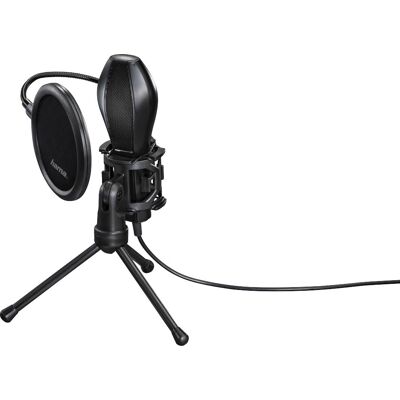 Microphone Hama MIC-USB Stream - Omnidirectionnel - Noir - Microphone Microphone Hama MIC-USB Stream - Omnidirectionnel - Noir - Microphone