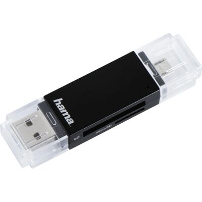 Hama Basic Kartenleser USB 2.0/Micro-USB - Schwarz - Speicherkartenleser Hama Basic Kartenleser USB 2.0/Micro-USB - Schwarz - Speicherkartenleser