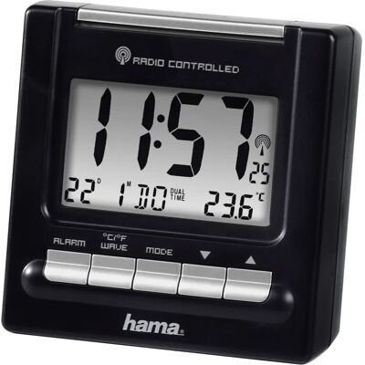 Hama RC200 Réveil Numérique - Noir, Bleu, Rectangulaire - Publicité Hama RC200 Réveil Numérique - Noir, Bleu, Rectangulaire - Publicité