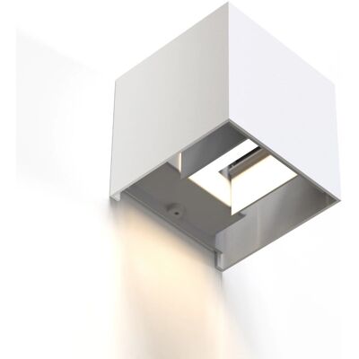Biała WiFi Inteligentna Lampa Ścienna - Wewnętrzna/Zewnętrzna, Plynne ściemnianie, Sterowanie przez aplikację Biała WiFi Inteligentna Lampa Ścienna - Wewnętrzna/Zewnętrzna, Plynne ściemnianie, Sterowanie przez aplikację