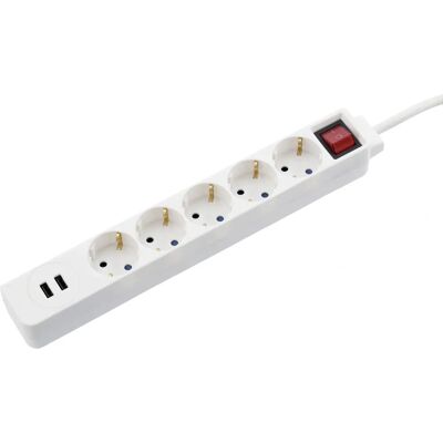 Hama 00137350 Rallonge électrique - 5 prises - Blanc - Publicité Hama 00137350 Rallonge électrique - 5 prises - Blanc - Publicité