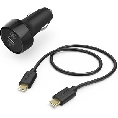 Chargeur voiture USB-C Hama 00183327 - Charge rapide - Noir - Publicité Chargeur voiture USB-C Hama 00183327 - Charge rapide - Noir - Publicité