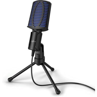 Microfone uRage Stream 100 - Preto/Azul para Jogos e Comunicação Microfone uRage Stream 100 - Preto/Azul para Jogos e Comunicação