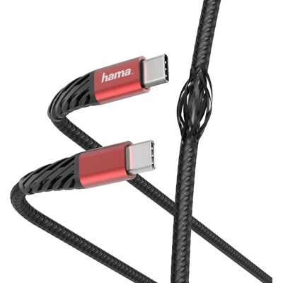 Hama Extreme Kabel USB - USB-C, 1,5 m - Czarny/Czerwony - Kabel USB Hama Extreme Kabel USB - USB-C, 1,5 m - Czarny/Czerwony - Kabel USB
