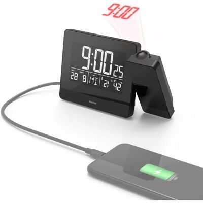 Hama Plus Charge Wecker - Projektor, USB, Temperatur & Luftfeuchtigkeit Hama Plus Charge Wecker - Projektor, USB, Temperatur & Luftfeuchtigkeit
