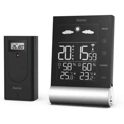 HAMA Black Line M Wetterstation - Wetterstation, Kabelloser Sensor, Temperatur, Luftfeuchtigkeit HAMA Black Line M Wetterstation - Wetterstation, Kabelloser Sensor, Temperatur, Luftfeuchtigkeit