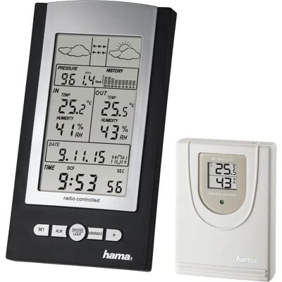 Hama EWS-800 Väderstation - Svart, Silver, Flerfunktionell Hama EWS-800 Väderstation - Svart, Silver, Flerfunktionell
