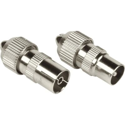 Hama Koax-Set, Metall, Stecker/Kupplung, schraubbar (Antennenkabel) - 2 Stück Hama Koax-Set, Metall, Stecker/Kupplung, schraubbar (Antennenkabel) - 2 Stück