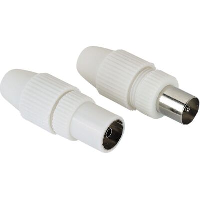 Hama 00205212 coaxiale connector - 2 stuks Hama 00205212 coaxiale connector - 2 stuks