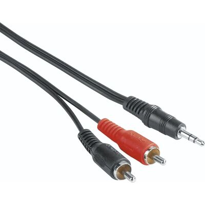 Hama 00205106 Audio-Kabel - 2 m, 3,5 mm Klinkenstecker, 2 RCA Stecker - Schwarz, Rot Hama 00205106 Audio-Kabel - 2 m, 3,5 mm Klinkenstecker, 2 RCA Stecker - Schwarz, Rot