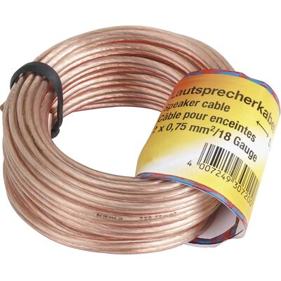 Hama 00205141 Kupfer Lautsprecherkabel - 10 m - Transparent Hama 00205141 Kupfer Lautsprecherkabel - 10 m - Transparent