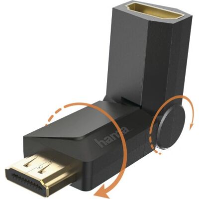 Adapter HDMI Hama — 4K, Złocone Kontakty, Obrotowy Adapter HDMI Hama — 4K, Złocone Kontakty, Obrotowy