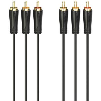 Câble audio Hama 1,5 m - RCA - Noir - Publicité Câble audio Hama 1,5 m - RCA - Noir - Publicité