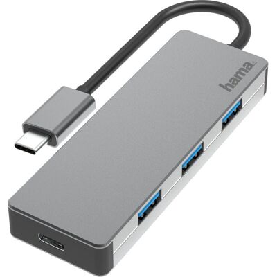 Hama USB-Hub 4 Ports Grau - USB 3.2 Gen 2, Thunderbolt kompatibel Hama USB-Hub 4 Ports Grau - USB 3.2 Gen 2, Thunderbolt kompatibel