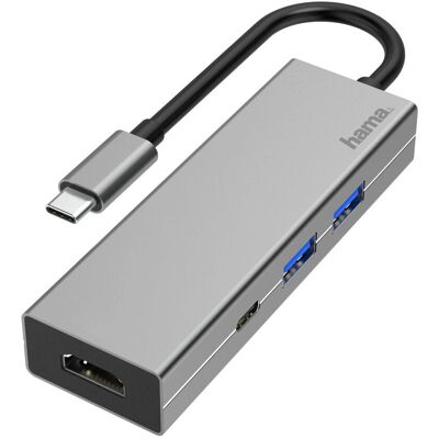 Hama Dock/Replicator pentru Laptop - USB-C, 4K, HDMI, Gri Hama Dock/Replicator pentru Laptop - USB-C, 4K, HDMI, Gri