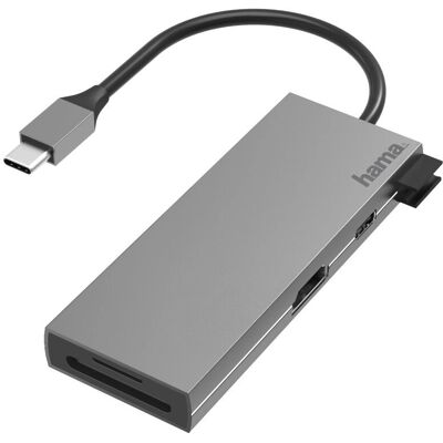 Hama 00200110 USB-C Multiport Dock - Szary Hama 00200110 USB-C Multiport Dock - Szary