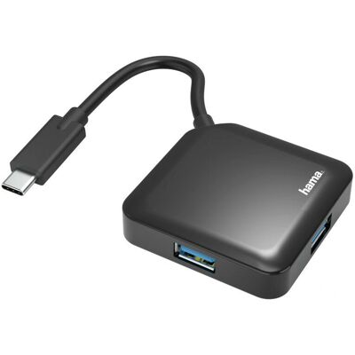 Hama Hub USB C 4 Porte - USB 3.2 Gen 1 - Nero Hama Hub USB C 4 Porte - USB 3.2 Gen 1 - Nero