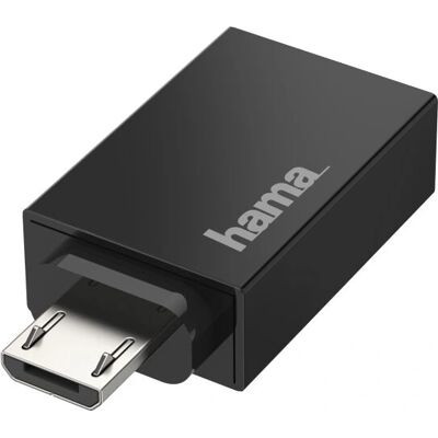 Hama 00200307 Adapter kabli Micro-USB do USB Type-A - Czarny Hama 00200307 Adapter kabli Micro-USB do USB Type-A - Czarny