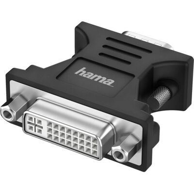 Adaptateur VGA à DVI Hama 00200341 - Noir - Publicité Adaptateur VGA à DVI Hama 00200341 - Noir - Publicité