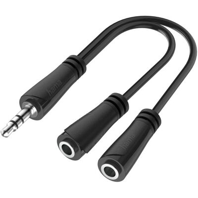 Hama 00200349 Câble Audio - 0,15m, 3,5mm, 2x3.5mm Splitter - Publicité Hama 00200349 Câble Audio - 0,15m, 3,5mm, 2x3.5mm Splitter - Publicité