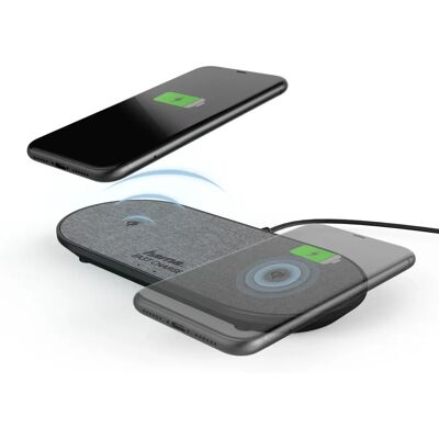 Hama QI-FC10 DUO Draadloze Oplader - Smartphone, Zwart, 10W Hama QI-FC10 DUO Draadloze Oplader - Smartphone, Zwart, 10W