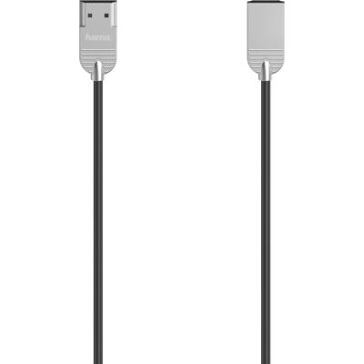 Hama Ultra-Slim HDMI-Kabel - 1m - Schwarz, Silber - HDMI Typ A Hama Ultra-Slim HDMI-Kabel - 1m - Schwarz, Silber - HDMI Typ A