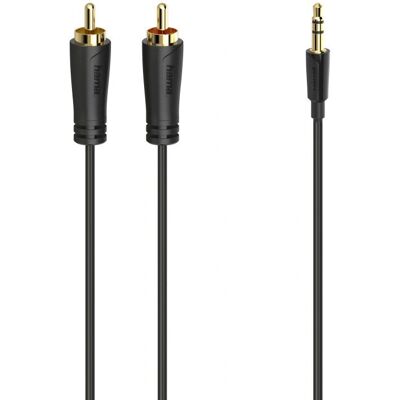 Hama Audio-Kabel, 3,5-mm-Klinken-Stecker - 2 Cinch-Stecker, Stereo, verg., 3,0 m Hama Audio-Kabel, 3,5-mm-Klinken-Stecker - 2 Cinch-Stecker, Stereo, verg., 3,0 m