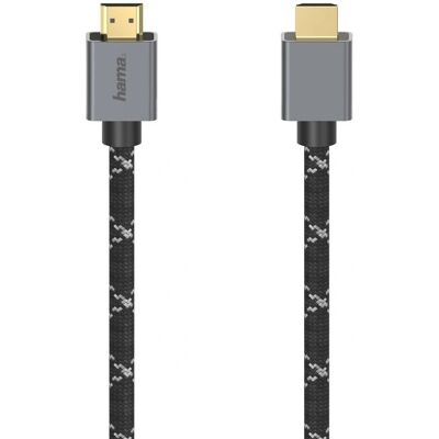 Cablu HDMI Hama - 2m - 8K UHD - Negru/Gri - Model 00200504 Cablu HDMI Hama - 2m - 8K UHD - Negru/Gri - Model 00200504