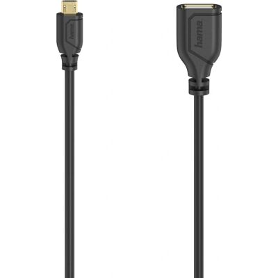 Hama Micro-USB OTG-Kabel Flexi-Slim - USB 2.0 - 0,15m - Schwarz Hama Micro-USB OTG-Kabel Flexi-Slim - USB 2.0 - 0,15m - Schwarz