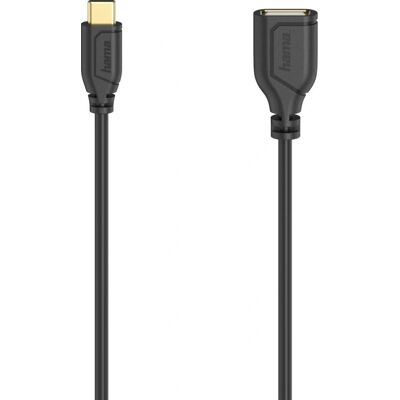 Hama Flexi-Slim USB-Kabel 0,15 m Schwarz - USB Kabel Hama Flexi-Slim USB-Kabel 0,15 m Schwarz - USB Kabel