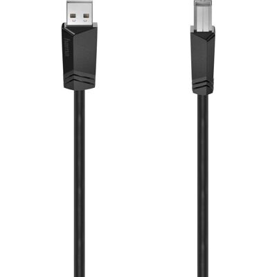 Kabel USB Hama 3m Czarny - Transfer danych USB 2.0 Kabel USB Hama 3m Czarny - Transfer danych USB 2.0