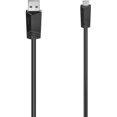 Hama USB Kaapeli 1,5m Musta - Data ja Lataus USB 2.0 Hama USB Kaapeli 1,5m Musta - Data ja Lataus USB 2.0