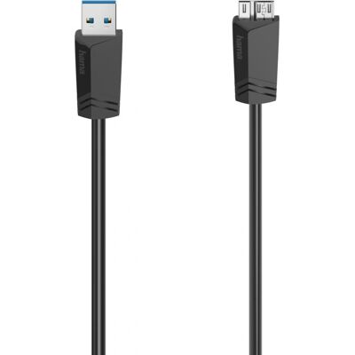 Hama USB-kábel Micro-USB 3.0 1,5 m Fekete - USB Kábel Hama USB-kábel Micro-USB 3.0 1,5 m Fekete - USB Kábel