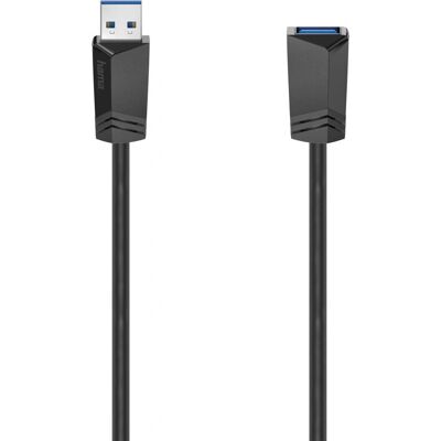 Kabel USB Hama - 1,5m - Czarny - Przedłużacz USB 3.0 Kabel USB Hama - 1,5m - Czarny - Przedłużacz USB 3.0