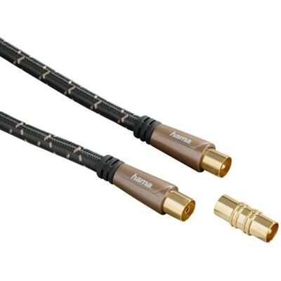 Hama Koaxialkabel - 1,5 m Schwarz, Gold Hama Koaxialkabel - 1,5 m Schwarz, Gold