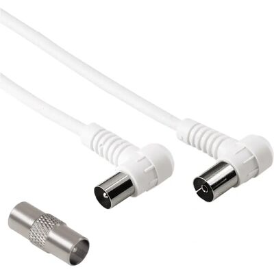Hama 00205299 Cavo coassiale 1,5 m Bianco - Cavo coassiale Hama 00205299 Cavo coassiale 1,5 m Bianco - Cavo coassiale