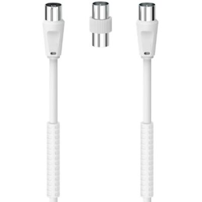 Câble coaxial Hama 7205301 - 3 m - Blanc - Publicité Câble coaxial Hama 7205301 - 3 m - Blanc - Publicité