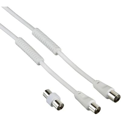 Hama 7205307 Cavo Coassiale 5m Bianco - Cavo coassiale Hama 7205307 Cavo Coassiale 5m Bianco - Cavo coassiale