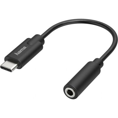 Hama 00205282 USB-C do 3,5 mm stereo adapter - Czarny Hama 00205282 USB-C do 3,5 mm stereo adapter - Czarny