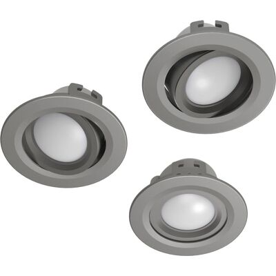 Hama Satin-nickel LED-Spots-Set - LED, Verstellbar, WiFi, Dimmerbar Hama Satin-nickel LED-Spots-Set - LED, Verstellbar, WiFi, Dimmerbar