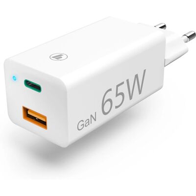 Hama 00210592 Ladegerät - GaN, USB-C & A, 65W, Schnelles Power Hama 00210592 Ladegerät - GaN, USB-C & A, 65W, Schnelles Power