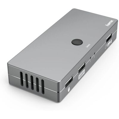 Hama Metallischer 4-Port KVM-Umschalter - Computer, Notebook, MacBook, Tablet Hama Metallischer 4-Port KVM-Umschalter - Computer, Notebook, MacBook, Tablet