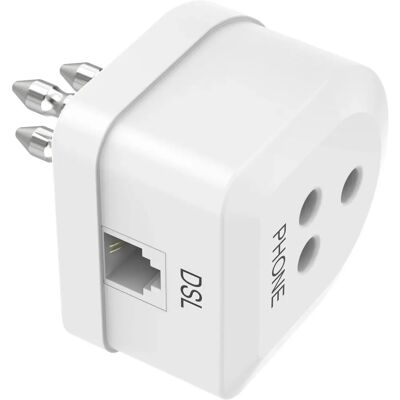 Hama 7201162 Kabel-Adapter - Dreipoliger Stecker, 6p4c, Weiß Hama 7201162 Kabel-Adapter - Dreipoliger Stecker, 6p4c, Weiß