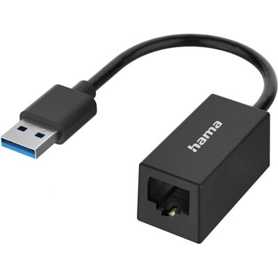 Hama 00300024 Netzwerk-Adapter - RJ-45, USB-A, Gigabit Ethernet Hama 00300024 Netzwerk-Adapter - RJ-45, USB-A, Gigabit Ethernet
