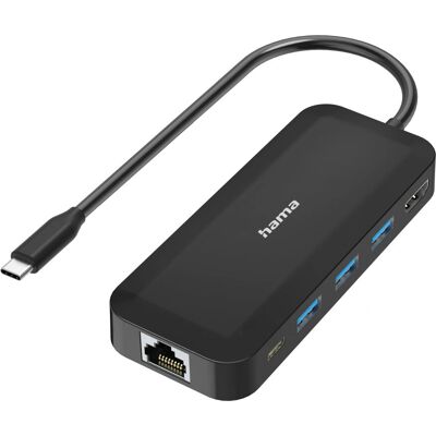Hama USB-C Hub Multi 6 portit - USB-A, HDMI, LAN - Musta Hama USB-C Hub Multi 6 portit - USB-A, HDMI, LAN - Musta