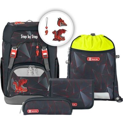 Step by Step Grade Dragon Drako 5-częściowy plecak szkolny - Plecak szkolny Step by Step Grade Dragon Drako 5-częściowy plecak szkolny - Plecak szkolny