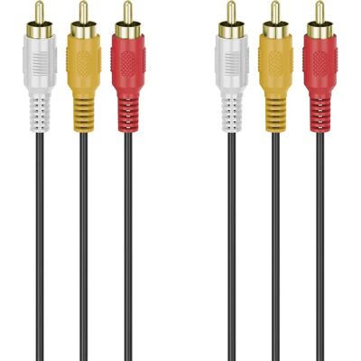 Hama Audio-/Video-Kabel, 3 m, vergoldet, 3 Cinch-Stecker Hama Audio-/Video-Kabel, 3 m, vergoldet, 3 Cinch-Stecker