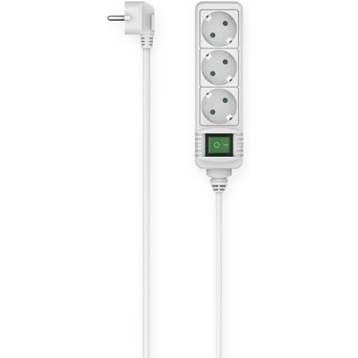 Hama Multiprise, 3 prises, interrupteur blanc - Rallonge électrique - Publicité Hama Multiprise, 3 prises, interrupteur blanc - Rallonge électrique - Publicité