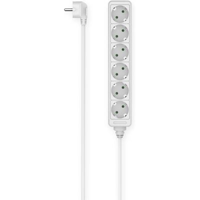 Hama 00223006 Barre d'alimentation - 6 Prises, 1,4 m, Blanc - Publicité Hama 00223006 Barre d'alimentation - 6 Prises, 1,4 m, Blanc - Publicité